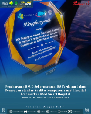 RSUD Sekayu Menerima Penghargaan RSNI Smart Hospital